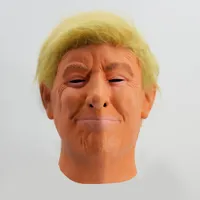 Maschera di Donald Trump, uomini realistici Maschera in lattice di celebrità maschile Costumi di Halloween a testa piena per feste