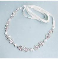 Mode Fleurs Perles cristal autrichien Ceintures de mariage Jupettes pour Bijoux Accessoires Robe de mariée femmes Sash JCK042