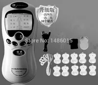 Zehner- / Akupunktur- / digitaler Therapie-Maschinen-Massager-elektronischer Impuls-Massager-Gesundheitswesen-Ausrüstung mit 4 Köpfen und 10 Auflagen SH190727