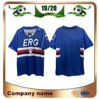 90/91 Sampdoria Retro Wersja Soccer Jersey 1990/1991 Sampdoria Vintage Classic Soccer Shirt Maglie da Football Shirt Mundury