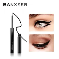 BANXEER Eyeliner 2 Brush Head Eyes Makeup Waterproof Black Liquid Eyeliner Pen Make Up Beauty Eye Liner Pencil Cosmetic
