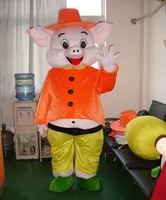 Halloween Happy Pig Mascot Costume di alta qualità Cartoon Pink Pig Anime personaggio tema Natale Carnevale Fancy Costumes