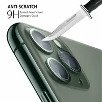 Para iPhone 11 Pro Max Voltar Screen Protector Lens Camera macia e flexível de vidro película protetora