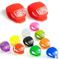 5th Bicycle Cycling Lamp Silicone Bike Head Front Rear Wheel LED Flash Bicycle Light Lamp 8 Colors Include The Battery