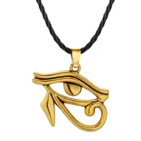Huilin joyería caliente antiguo egipto serie el ojo de horus ojo collar colgante amuleto retro joyería para parejas regalo de novio