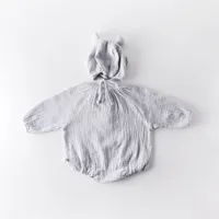 bebê menino menina designer roupas romper manga comprida o-pescoço cor sólida macio romper infantil crianças 100% algodão mola cair crianças roupas