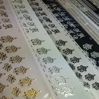 20pcs Or Argent Noir Blanc CHROME COEUR PUNK LACE BOW FLEURS STAR ZIPPERS SWIRLS Glitter Métal Métal 3D Nail Art Stickers Decal Sticker