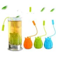 Gufo silicone Tea Strainer Carino Bustine di tè Food Grade creativi a fogli Tea infusore Filtro Diffusore Accessori Fun