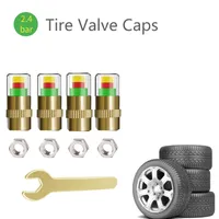 4pcs/set Anti-theft Car Tire Pressure Monitor Auto 2.4 Bar Monitoring Tools Tire Valve Caps Sensor Kit Accurate Detecting Indicator