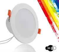 Smart WIFI LED RECESSED RECEPTED Downlight 6 cal, 15W Sufitowy oświetlenie kompatybilny z Alexa, Siri i Google Home