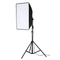المعدات الفوتوغرافية 50x70 سنتيمتر Softbox Soft Box + مصباح 45W + 2M ضوء حامل للصور التصوير الفوتوغرافي استوديو