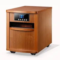 Riscaldatore a infrarossi portatile Scatola di legno Homeleader Spazio riscaldatori con Digital telecomando a raggi infrarossi al quarzo riscaldatori 1500W
