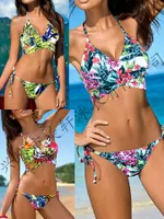 2019 Novo Bikini Burst Sexy Multi-Color Imprimindo Dois Separados Corpo Banhando A Menina