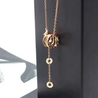 Классический бренд красивая римская цифра полые кулон ожерелье для женщин высшего качества титановое стальное ожерелье подарок