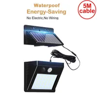 5M Kabel LED-Solarlicht PIR Bewegungs-Sensor-Wand-Lampe Energiesparlampen Wasserdichte im Freien Garten Flutstrahler Kronleuchter Anhänger