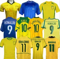 1998 Home Soccer Jerseys 2002 Retro Zico Shirts Carlos Romario Ronaldo Ronaldinho 2004 Camisa de Futebol 1994 Bebeto 2006 Brasil Kaka