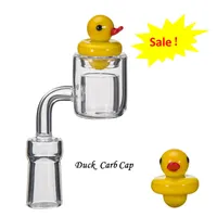 OD 24mm Color de colores de color amarillo pato ufo carbohip tapa para cuarzo banger vidrio agua tubo de agua tapete de aceite accesorio de humo envío gratis
