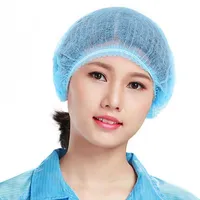 Disposable Hair Net Cap Non Woven Anti Dust Hat Spray Tanning Head Cover