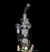 2020 Facebook Hot Hitman Glass Bubbler Toro Bong met Smokey Accent Glasdamp Rigs Olie Rig Glas Recycler Waterleidingen met 18.8mm gewricht