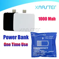 Mini Power Bank One Time Use carregamento portátil Treasure Para Universal Mobile Phone portátil de emergência powerbank bateria para o telefone Android