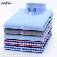 Bolubao marca homens negócio camisa xadrez multi estilo botão decoração manga comprida camisas de camisas de vestido de baile de noite masculino cx200629