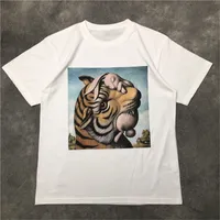 Moda para hombre de la calle la camiseta 2020 del tigre del patrón del conejo Polo manga corta T Pullover camisas Hombres Mujeres Parejas clásica de la alta calidad de camiseta