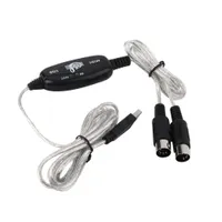 100set/lot New 2M USB IN-OUT MIDI Interface Cable Converter PC to Music Keyboard Cord Adapter