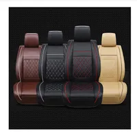 Universele PU-lederen auto Auto Seat Cover Interieur Accessoires Kussen Autocovers met Tire Track voor Auto's Styling Seat Covers