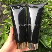 200ml Cosmetic Portable Hose Soft Tubes n Flip Cap, Black Beauty Makeup Cream Container, Plastic Squeeze Facial Cleanser Package