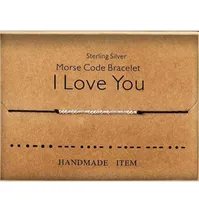 Morse Code Armband Dad Personalized Hidden Message Custom Message Bracelet Gift voor Dames Leverancier Gratis Verzending