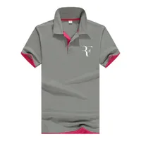Estate Fashion Roger Federer Perfect Logo Stampato Polo RF Nuovi Uomini di alta qualità Sociale Polo Shirt Polo Camicia per le donne e Mens 'Q190426