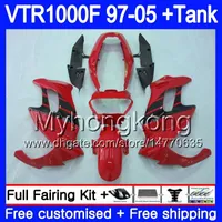 Honda VTR1000F SuperHawk Factory Red 97 98 99 03 04 05 256Hm.31 VTR 1000 F 1000F VTR 1000 F 1997 1997 1998 2003 2005フェアリング