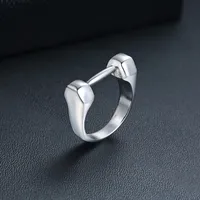 Rvs Dumbbell Casting Ring Mode Merk Fitness Sieraden Mannen Ring Maat 7-11 Topkwaliteit Silver Color Titanium Bague