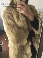 Dames Echt Bontjas Bedekte Button Dames Mode Mid-Long Jacket Dame Winter Warme Overjassen Vest Maat Bust