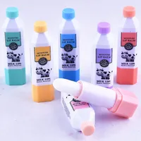 Новое поступление увлажняющие милые молочные бутылки для губ Balm бесцветный уточнительный ремонт губные морщины для женщин мужчины детские зимние губы уход за губами