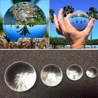 Juldekorationer Crystal Ball 100mm-50mm Stand Rystaller Glas Prismor för inredning Kvartsmarmor Sphere Clear Globe Props