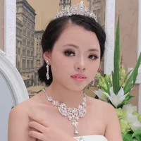2019 gioielli da sposa blingling, orecchini farfalla grande collana goccia d'acqua set gioielli da sposa accessori gioielli da sera da sposa