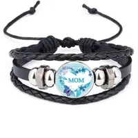 MOM Love bracelet Glass Cabochon Multilayer Wrap Bracelet Bangle Cuff Wristbands designer jewelry women bracelets charm bracelet fashion