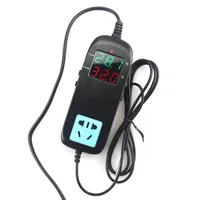AC 90 ~ 250V LED Termómetro digital Controlador de temperatura Incubadora Acuario Termómetro Termostato Termostato -40 ~ 120C Enchufe de la UE