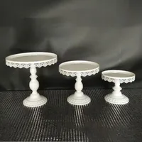 Uchwyt stoiska ciasta 3 sztuka zestaw ażurowy wzór Dekoracje stołowe Europejski Bankiet Dostawy Ślubni rekwizyty Metalowy Owocowy Wyświetlacz