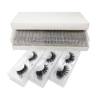 Wholesale 3D Mink Eyelashes Custom Private Label Natural Fluffy False Eyelash Extensions Full Strip Lashes Makeup Mink Lashes