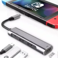 4 i 1 adapter 2020 Ny bärbar USB 3.1 Typ-C4 i 1 Adapter för MacBook Pro Samsung S10 S9 Huawei P20 Pro 4 i 1 USB Typ C navadapter