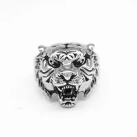 Trendy Punk Animal tiger Head skull ring men Fashion jewelry alloy rings for women personality retro jewelry wholesale