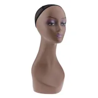 Weibliche Mannequin Manikin Kopf Modell Perücke Mütze Schmuck Hut Display Halter Ständer Kaffee Farbe Perücke Stand Trainingskopf