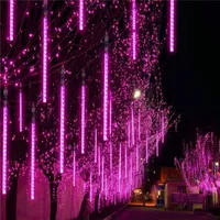 30 cm 50 cm 80 cm Outdoor Meteor Dusche Regen 8/10 Tuben LED String Lights Wasserdicht Für Weihnachten Hochzeits-Party Dekoration Crestech