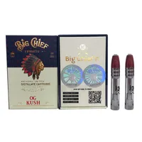 Hot Selling Big Chief Cartridges Big Chief Carts With Packaging Wood Tip 0.8ml Ceramic Coil Carts Vaporizer Wholesale