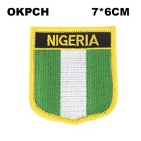 Flaga Nigeria Haft Żelazo na Patch Haft Plastry Odznaki na odzież PT0143-S