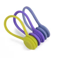 Multi functional Magnet Design Earphone Cord Winder Data Cable Holder Organizer Line Clips Universal 60
