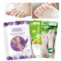 EFERO Lavendel Aloe Olive Fußmaske entfernen Peeling der Haut Socken für Pediküre Socken Baby-Füße Masken für die Beine Creme