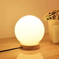 Moderno globo bola redondo vidrio led mesa escritorio iluminación luz lámpara blanca para barra de dormitorio sala de estar casa iluminación